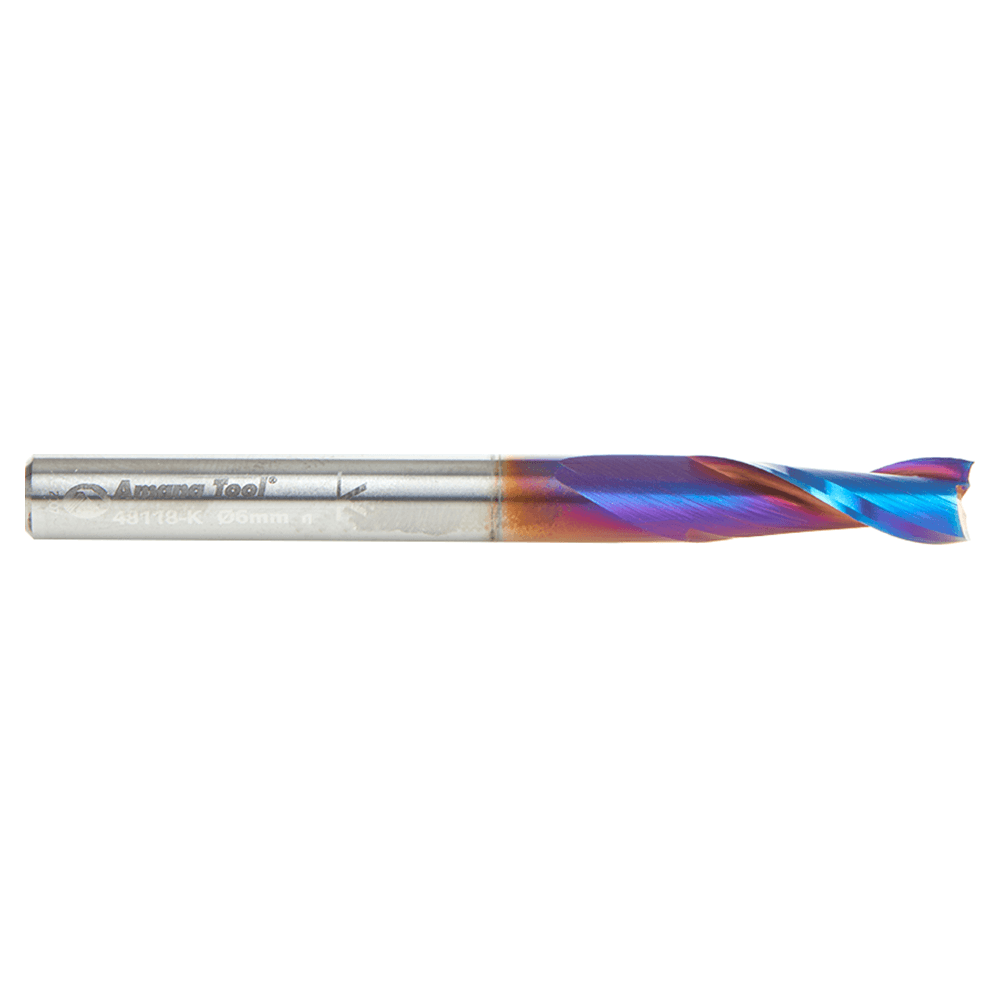 48118-K 6mm x 63mm Up-Cut Spektra Extreme Tool Life Coated Spiral Plunge Bit, 2-Flute, 6mm Shank Alt 2 - Image