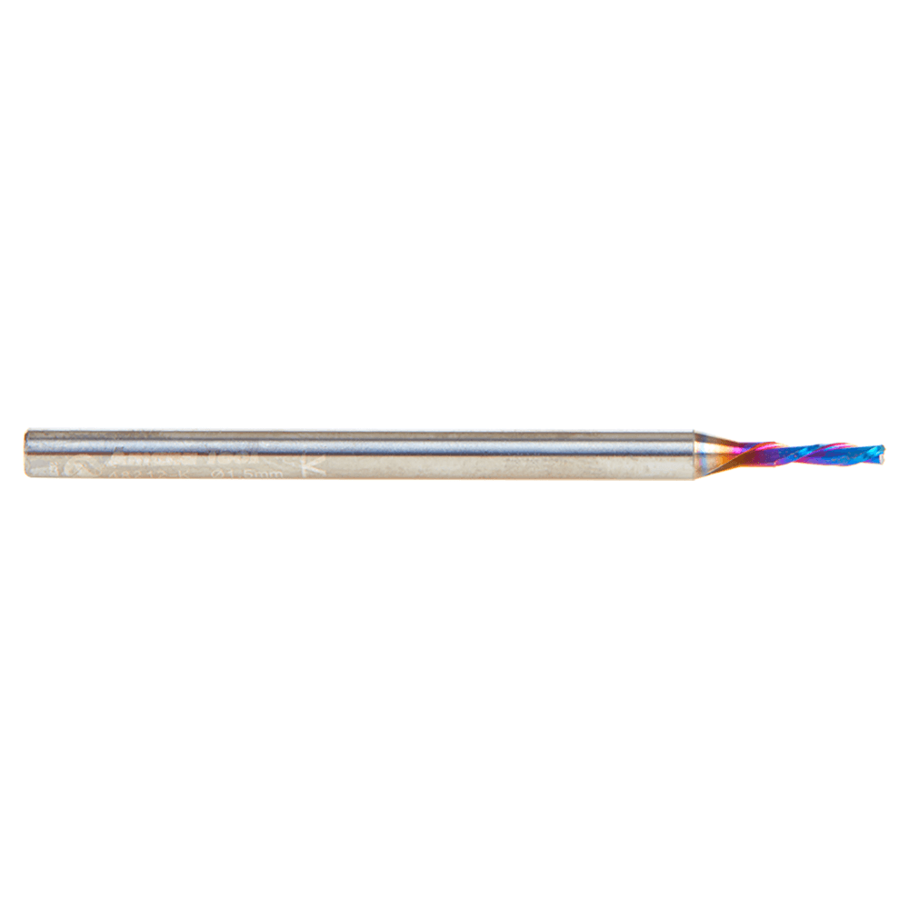 1.5mm x 50mm Down-Cut Spektra Extreme Tool Life Coated Spiral Plunge Bit, 2-Flute, 3mm Shank Alt 2 - Image