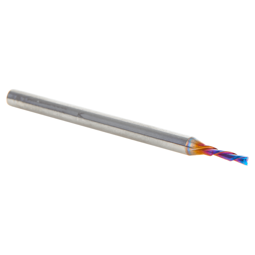 1.5mm x 50mm Down-Cut Spektra Extreme Tool Life Coated Spiral Plunge Bit, 2-Flute, 3mm Shank Alt 3 - Image