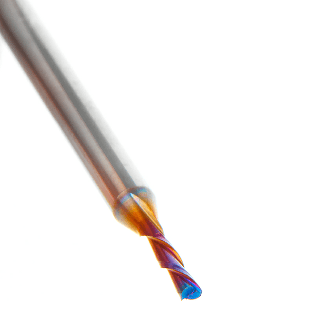 1.5mm x 50mm Down-Cut Spektra Extreme Tool Life Coated Spiral Plunge Bit, 2-Flute, 3mm Shank Alt 4 - Image
