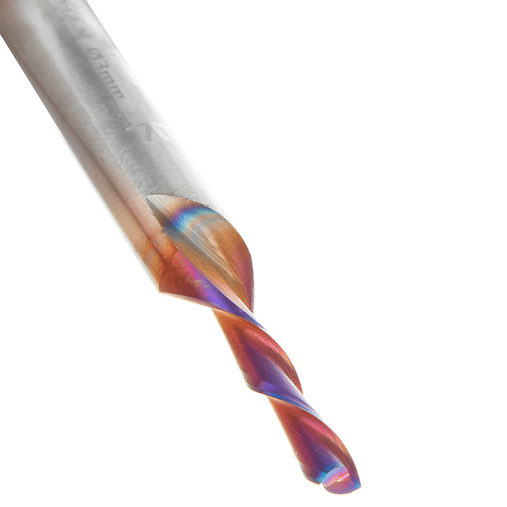 3mm x 50mm Down-Cut Spektra Extreme Tool Life Coated Spiral Plunge Bit, 2-Flute, 6mm Shank Alt 4 - Image