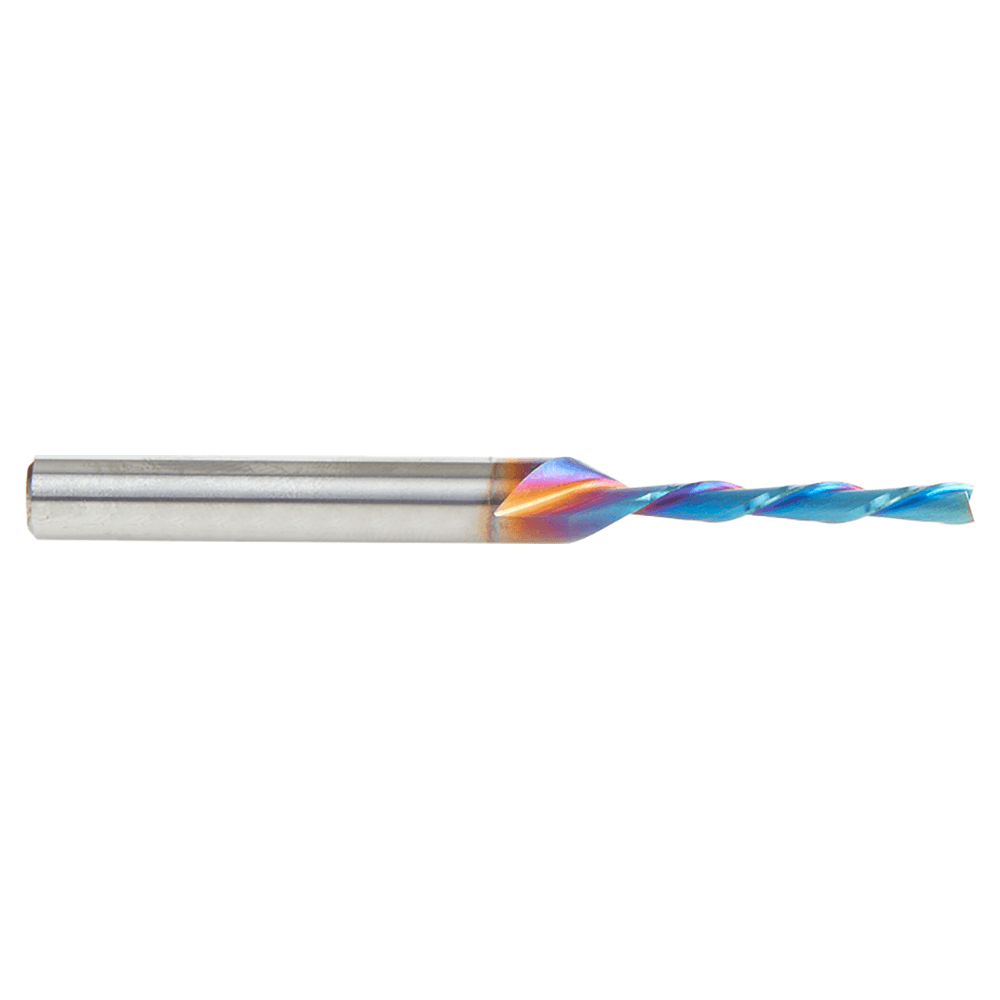 3mm x 63mm Down-Cut Spektra Extreme Tool Life Coated Spiral Plunge Bit, 2-Flute, 6mm Shank Alt 2 - Image