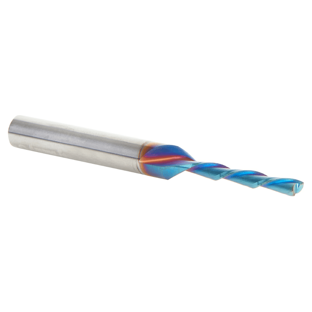 3mm x 63mm Down-Cut Spektra Extreme Tool Life Coated Spiral Plunge Bit, 2-Flute, 6mm Shank Alt 3 - Image