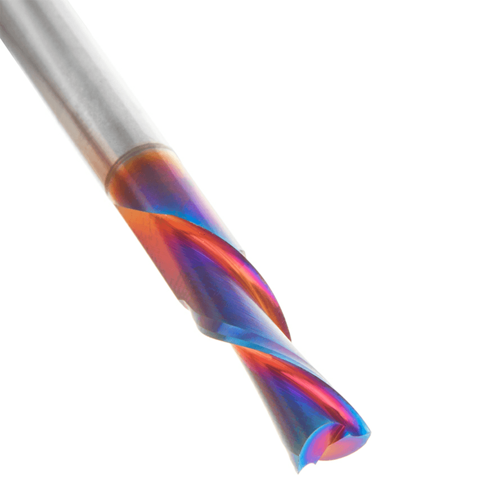 6mm x 63mm Down-Cut Spektra Extreme Tool Life Coated Spiral Plunge Bit, 2-Flute, 6mm Shank for Drilling Shelf Pin Holes Alt 5 - Image