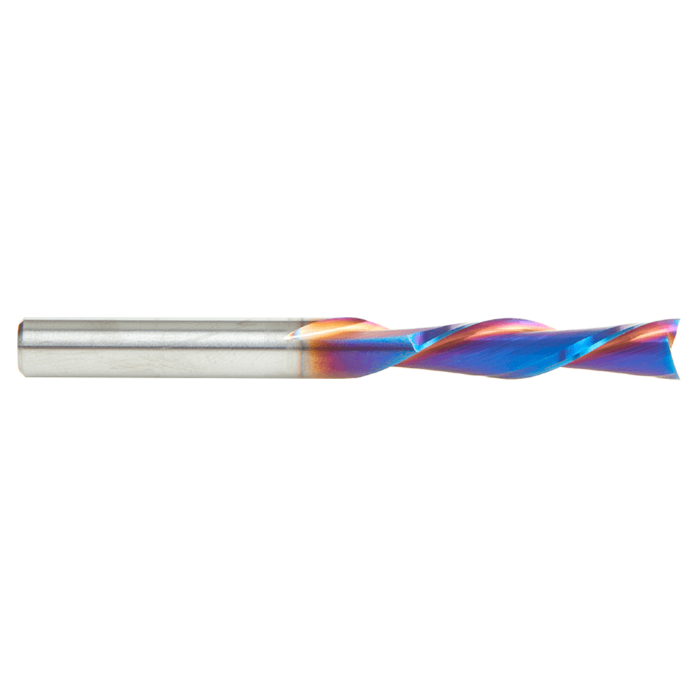 6mm x 63mm Down-Cut Spektra Extreme Tool Life Coated Spiral Plunge Bit, 2-Flute, 6mm Shank Alt 2 - Image