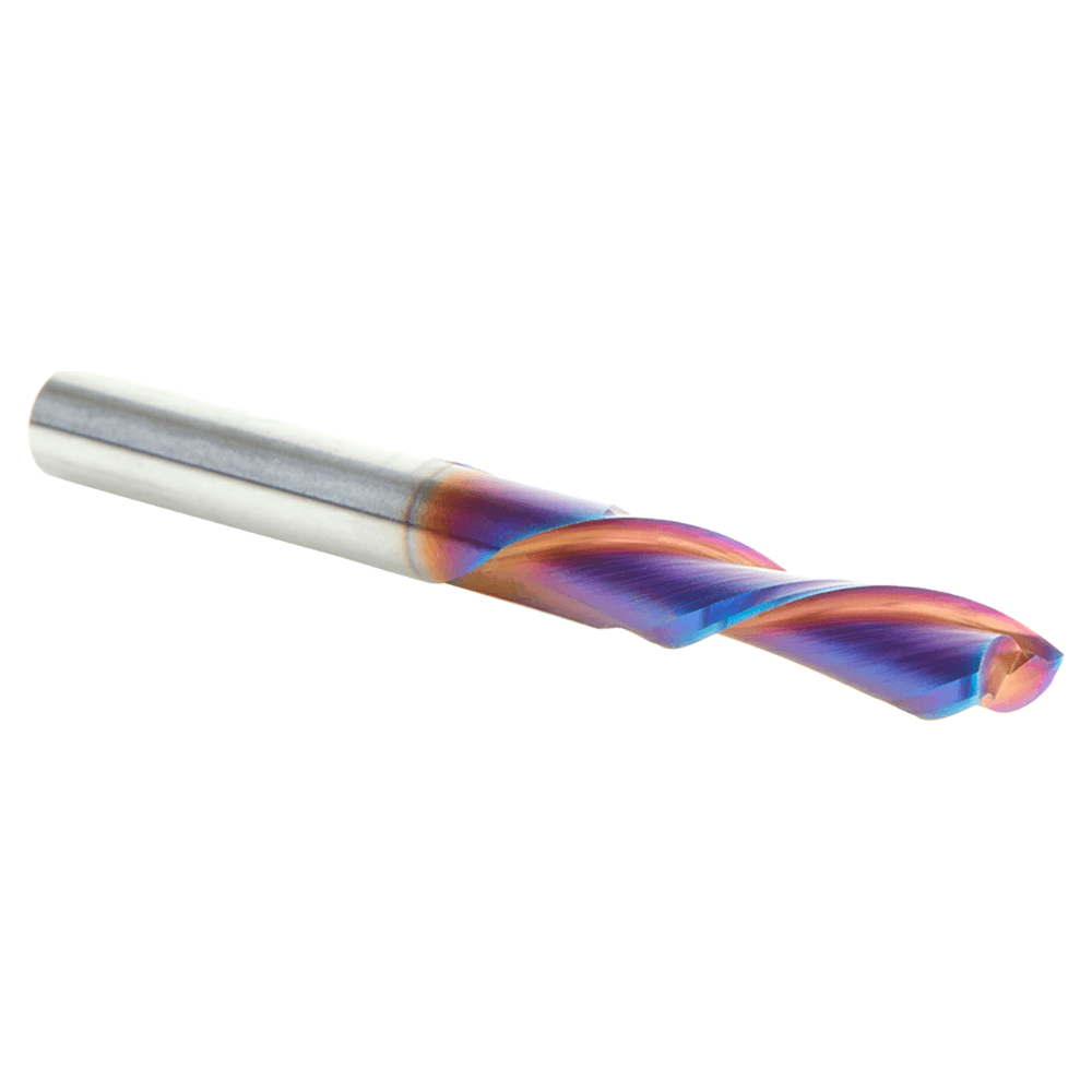 6mm x 63mm Down-Cut Spektra Extreme Tool Life Coated Spiral Plunge Bit, 2-Flute, 6mm Shank Alt 3 - Image