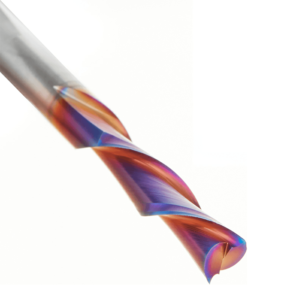 6mm x 63mm Down-Cut Spektra Extreme Tool Life Coated Spiral Plunge Bit, 2-Flute, 6mm Shank Alt 5 - Image