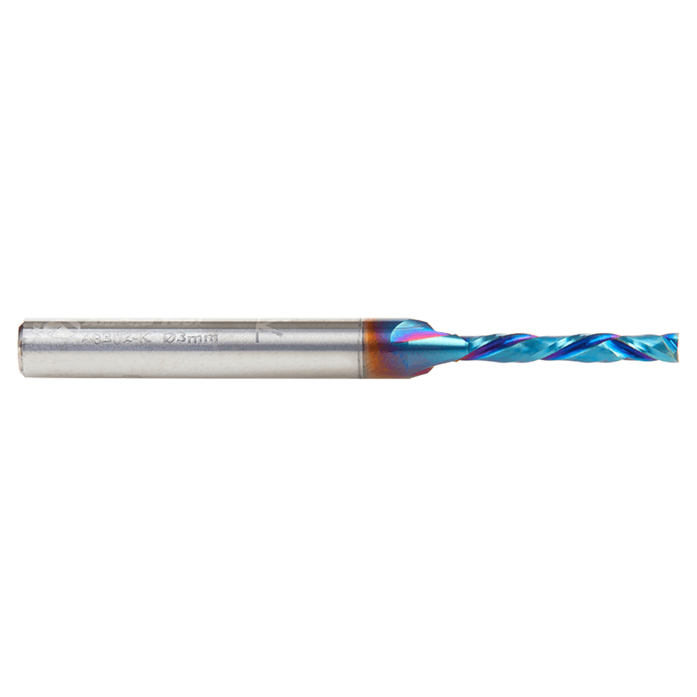 3mm Dia x 20mm CNC Solid Carbide Spektra Extreme Tool Life Coated Compression Spiral Bit, 2 Flute, 6mm Shank Alt 2 - Image