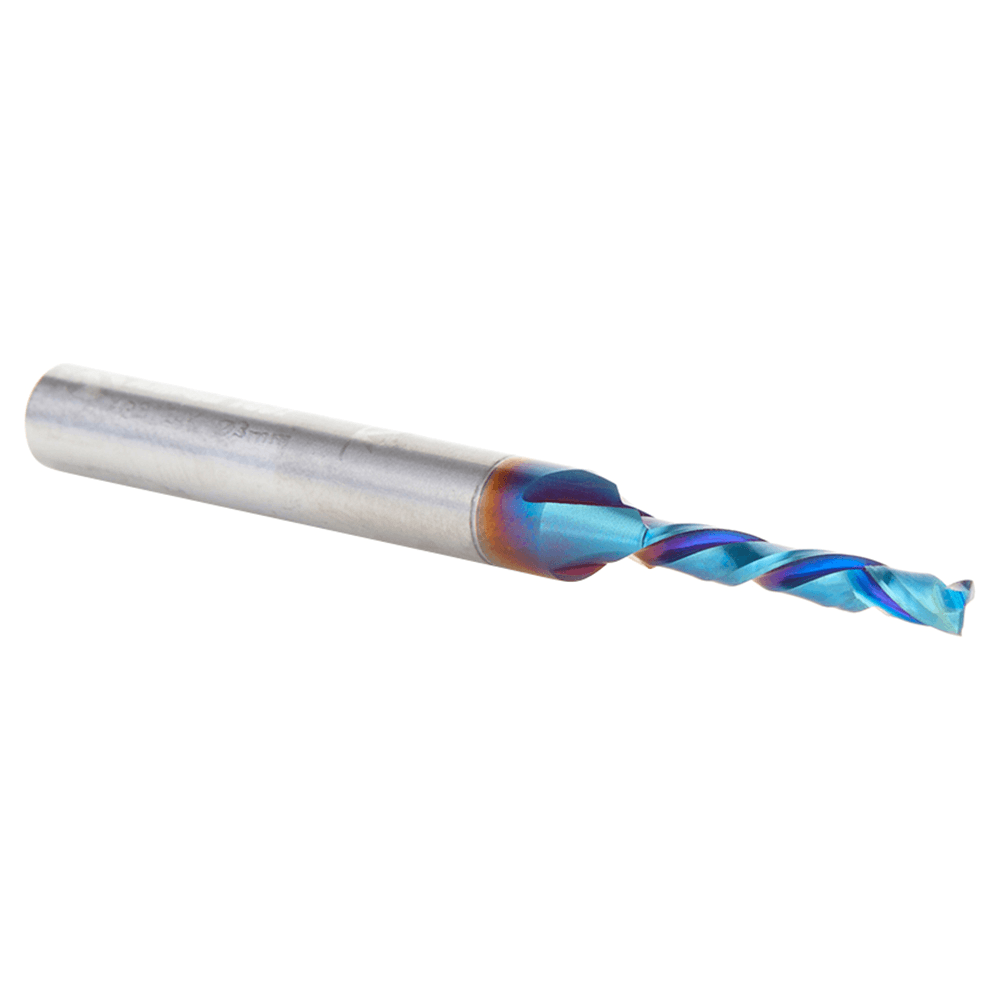 3mm Dia x 20mm CNC Solid Carbide Spektra Extreme Tool Life Coated Compression Spiral Bit, 2 Flute, 6mm Shank Alt 3 - Image