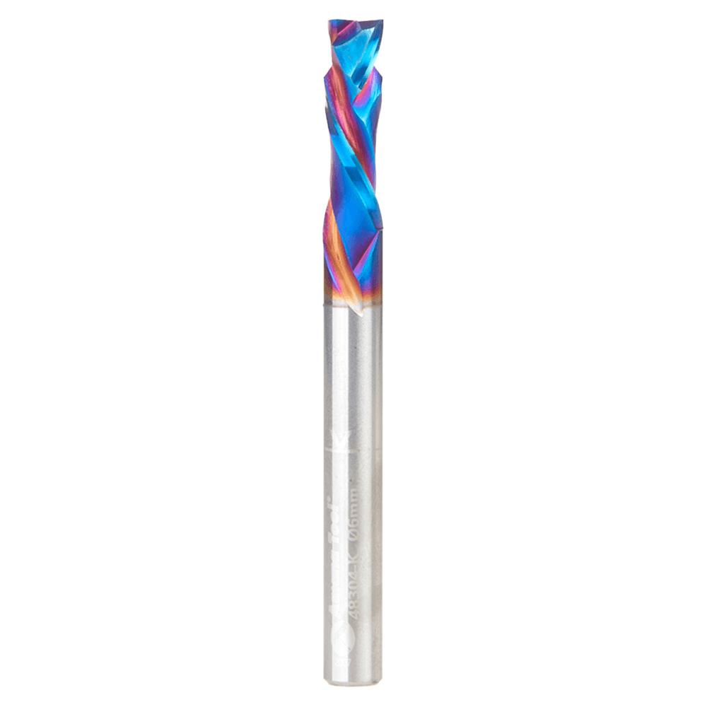 6mm Dia x 20mm CNC Solid Carbide Spektra Extreme Tool Life Coated Compression Spiral Bit, 2 Flute, 6mm Shank Main - Image
