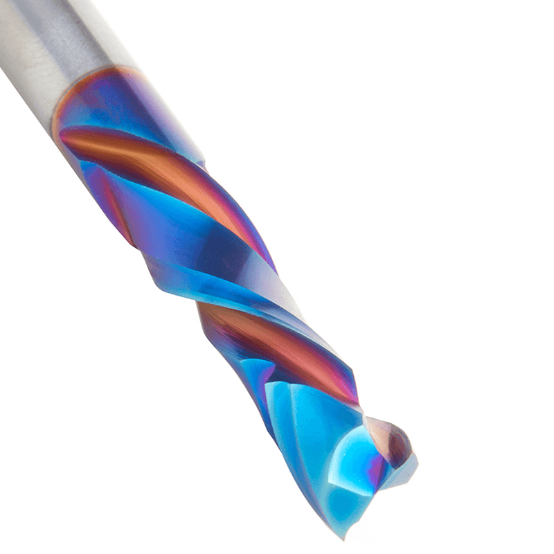 8mm Dia x 32mm CNC Solid Carbide Spektra Extreme Tool Life Coated Compression Spiral Bit, 2 Flute, 8mm Shank Alt 4 - Image