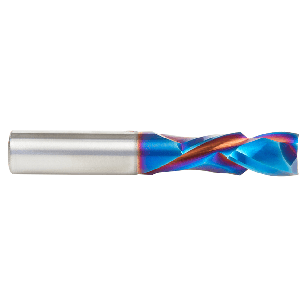 10m Dia m x 25mm CNC Solid Carbide Spektra Extreme Tool Life Coated Compression Spiral Bit, 2 Flute, 10mm Shank Alt 2 - Image