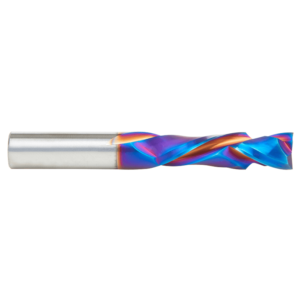 10m Dia m x 35mm CNC Solid Carbide Spektra Extreme Tool Life Coated Compression Spiral Bit, 2 Flute, 10mm Shank Alt 2 - Image