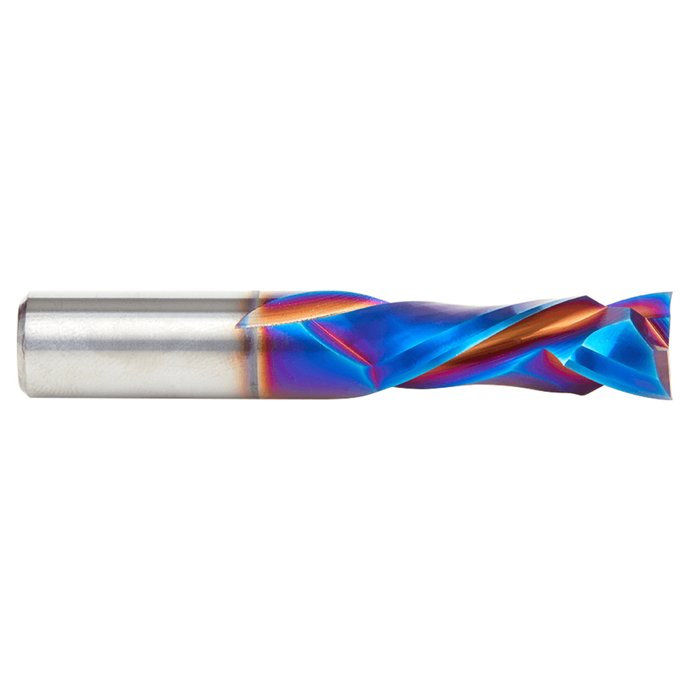 12m Dia m x 32mm CNC Solid Carbide Spektra Extreme Tool Life Coated Compression Spiral Bit, 2 Flute, 12mm Shank Alt 2 - Image
