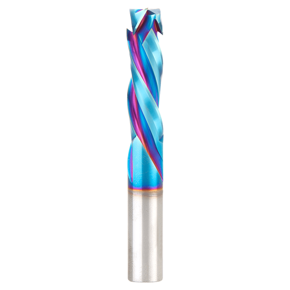 12mm x 41mm CNC Solid Carbide Spektra Extreme Tool Life Coated Compression Spiral Bit, 12mm Shank Main - Image