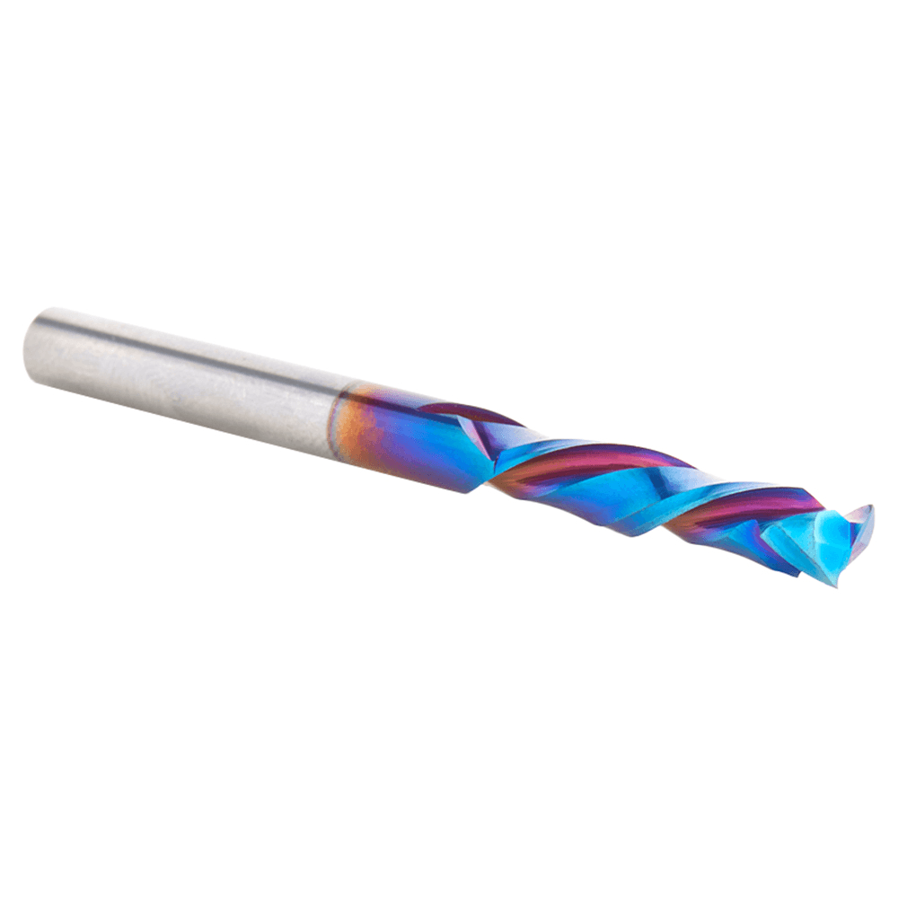5mm Dia x 25mm CNC Solid Carbide Spektra Extreme Tool Life Coated Mortise Compression Spiral Bit, 2 Flute, 5mm Shank Alt 3 - Image