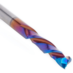 5mm Dia x 25mm CNC Solid Carbide Spektra Extreme Tool Life Coated Mortise Compression Spiral Bit, 2 Flute, 5mm Shank Alt 4 - Image
