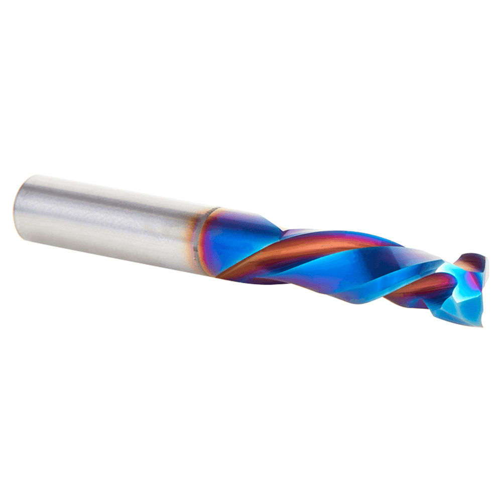 8mm Dia x 25mm CNC Solid Carbide Spektra Extreme Tool Life Coated Mortise Compression Spiral Bit, 2 Flute, 8mm Shank Alt 3 - Image