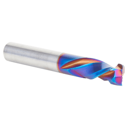10mm Dia x 22mm CNC Solid Carbide Spektra Extreme Tool Life Coated Mortise Compression Spiral Bit, 2 Flute, 10mm Shank Alt 3 - Image