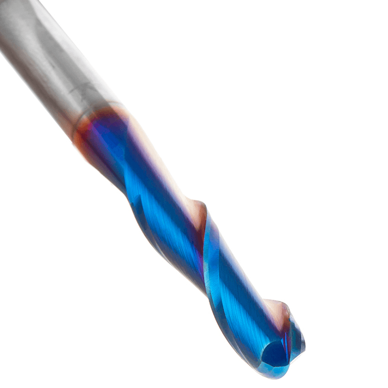 6mm x 63mm Solid Carbide Spektra Extreme Tool Life Coated Up-Cut Ball Nose Spiral Router Bit, 2-Flute, 6mm Shank Alt 4 - Image