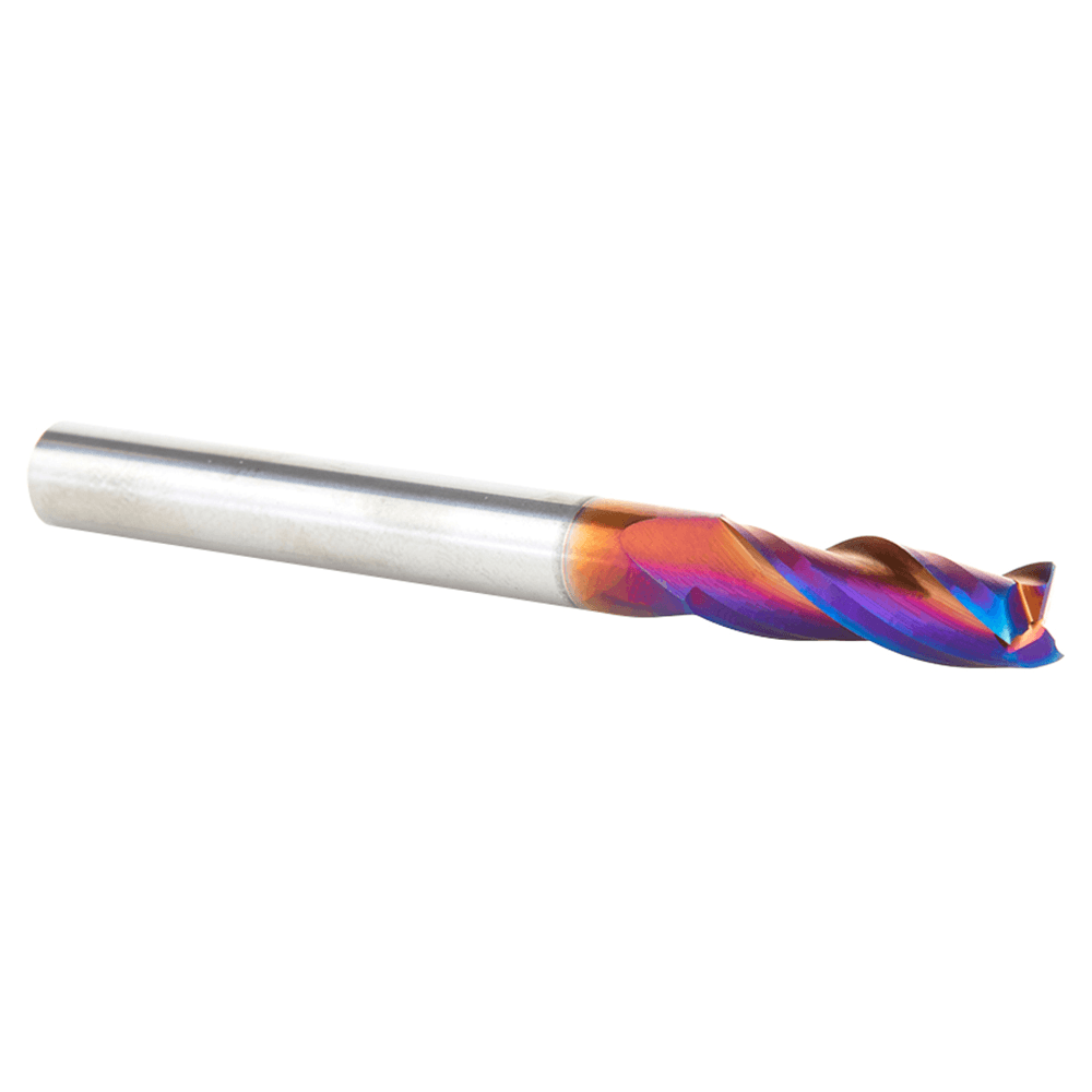 6mm x 63mm Solid Carbide Up-Cut Spektra Extreme Tool Life Coated Spiral Router Bit, 3-Flute, 6mm Shank Alt 3 - Image