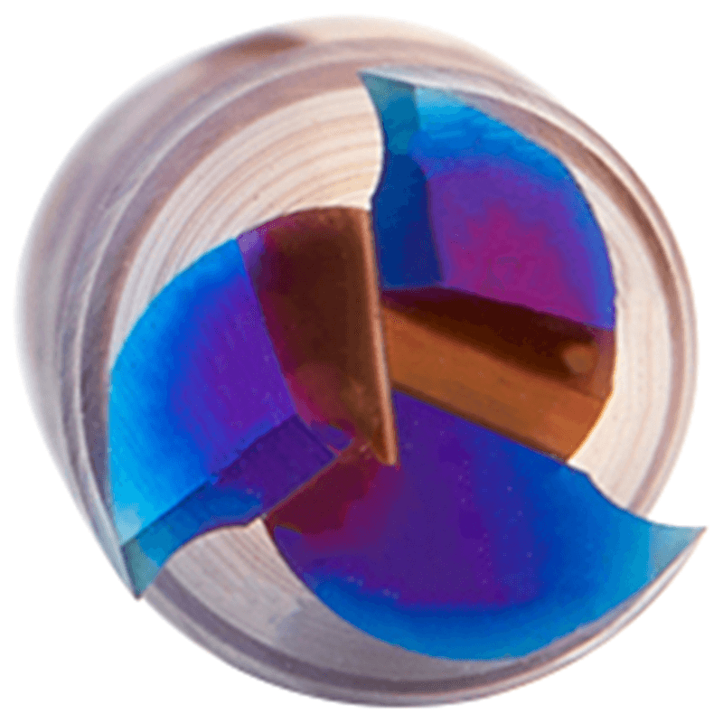 6mm x 63mm Solid Carbide Up-Cut Spektra Extreme Tool Life Coated Spiral Router Bit, 3-Flute, 6mm Shank Alt 4 - Image