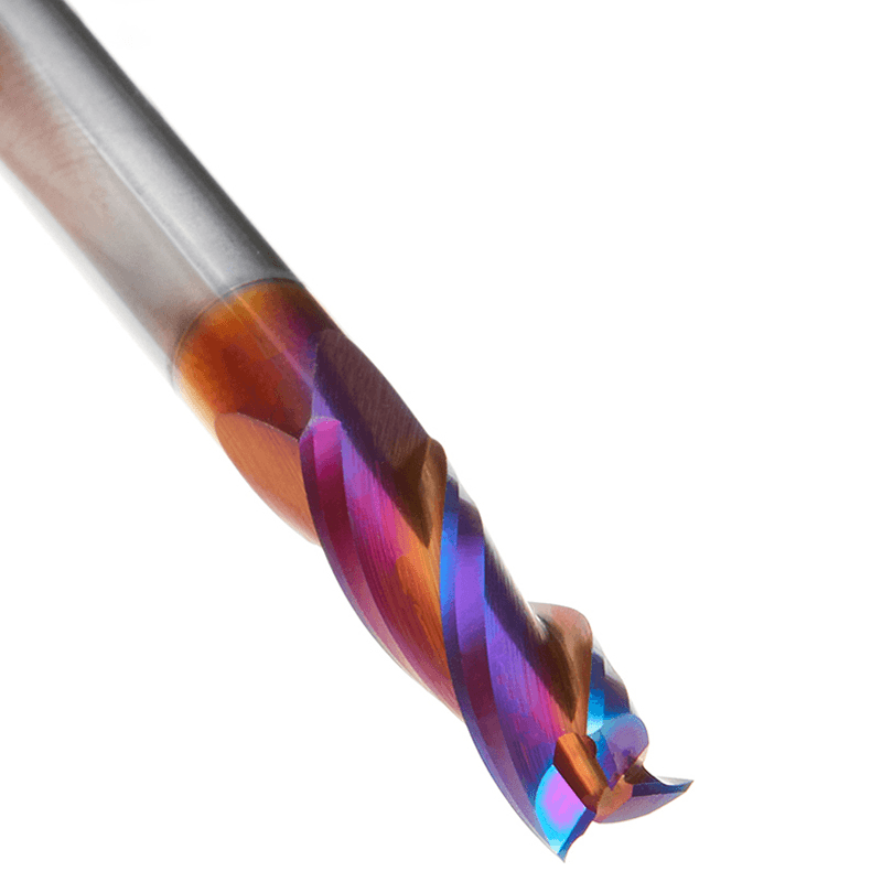 6mm x 63mm Solid Carbide Up-Cut Spektra Extreme Tool Life Coated Spiral Router Bit, 3-Flute, 6mm Shank Alt 5 - Image