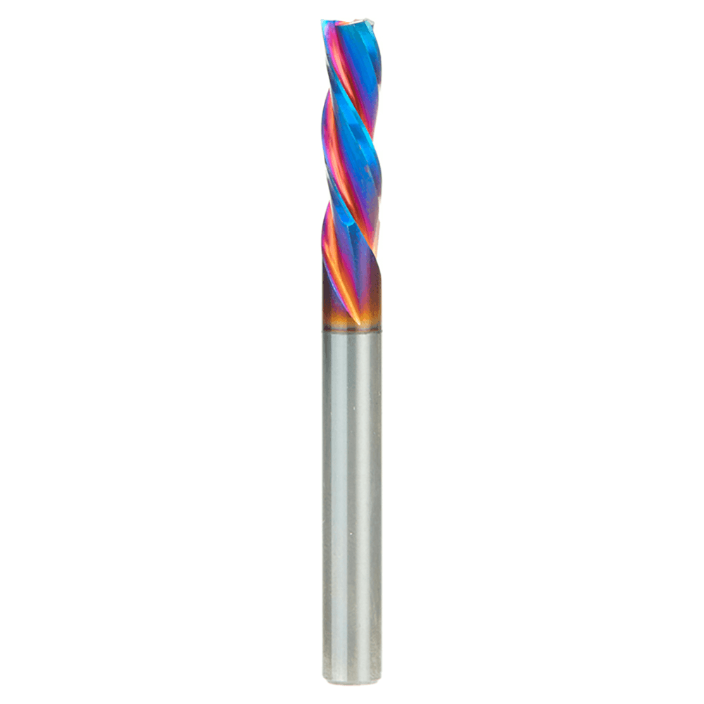 6mm x 63mm Down-Cut Spektra Extreme Tool Life Coated Spiral Plunge Bit, 3-Flute, 6mm Shank Alt 1 - Image