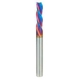 6mm x 63mm Down-Cut Spektra Extreme Tool Life Coated Spiral Plunge Bit, 3-Flute, 6mm Shank Alt 1 - Image