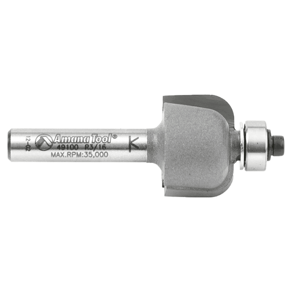 3/4" x 3/16" Radius Cove Router Bit, 2-Flute, 1/4" Shank - Alt Image 1