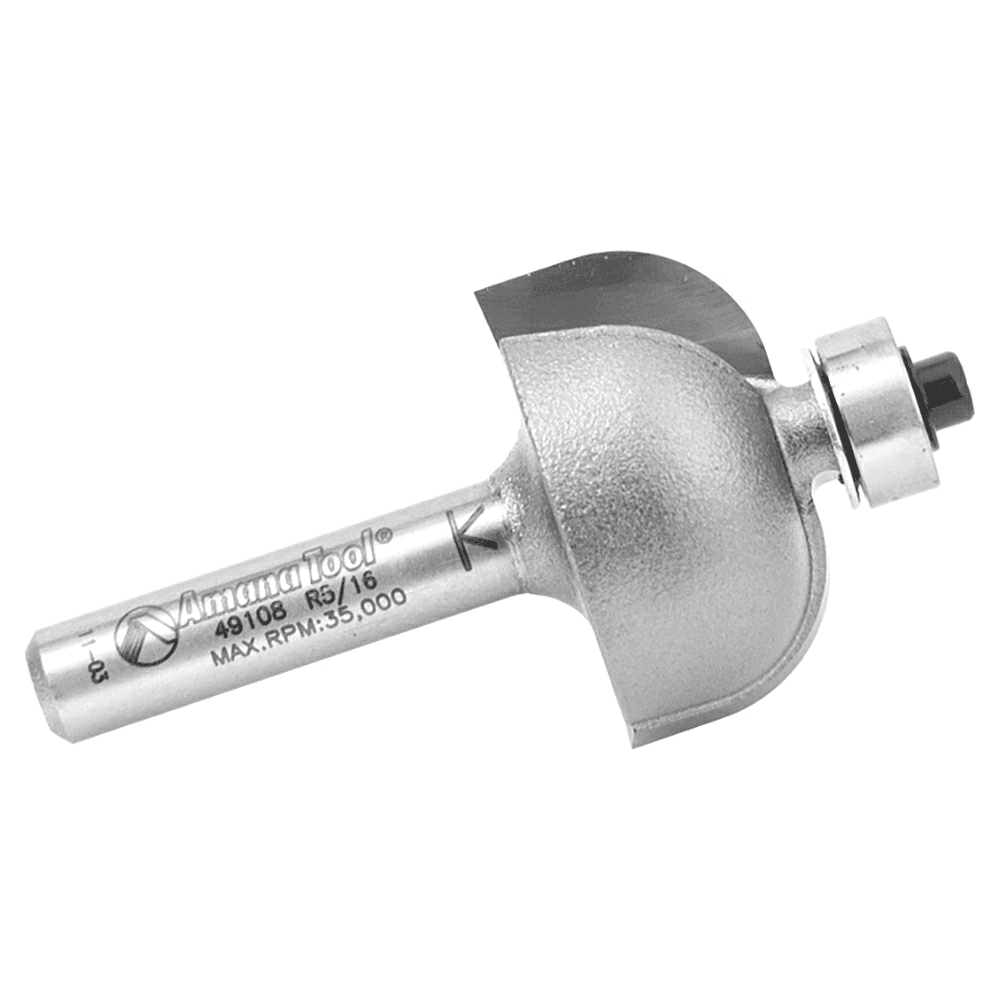 1" x 5/16" Radius Cove Router Bit, 2-Flute, 1/4" Shank - Alt Image 1