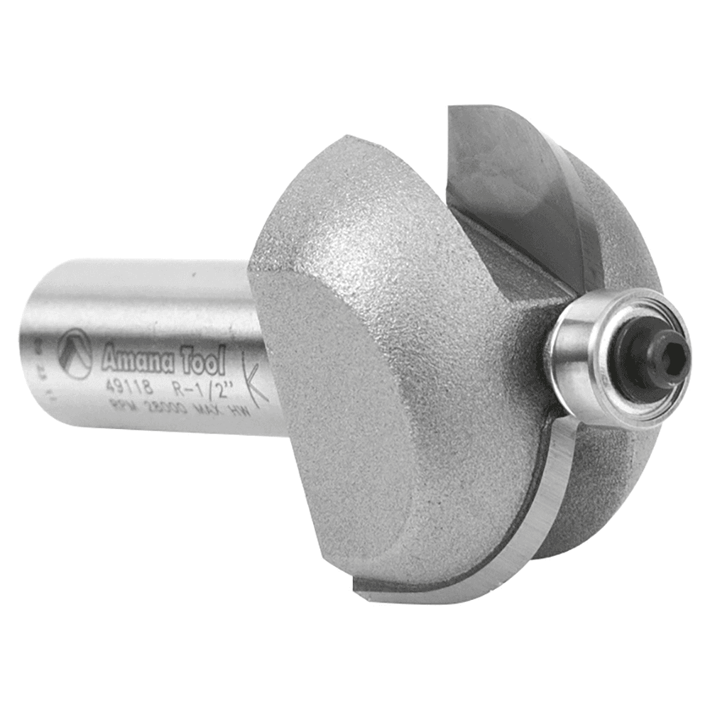 1-3/8" x 1/2" Radius Cove Router Bit, 2-Flute, 1/2" Shank - Alt Image 2