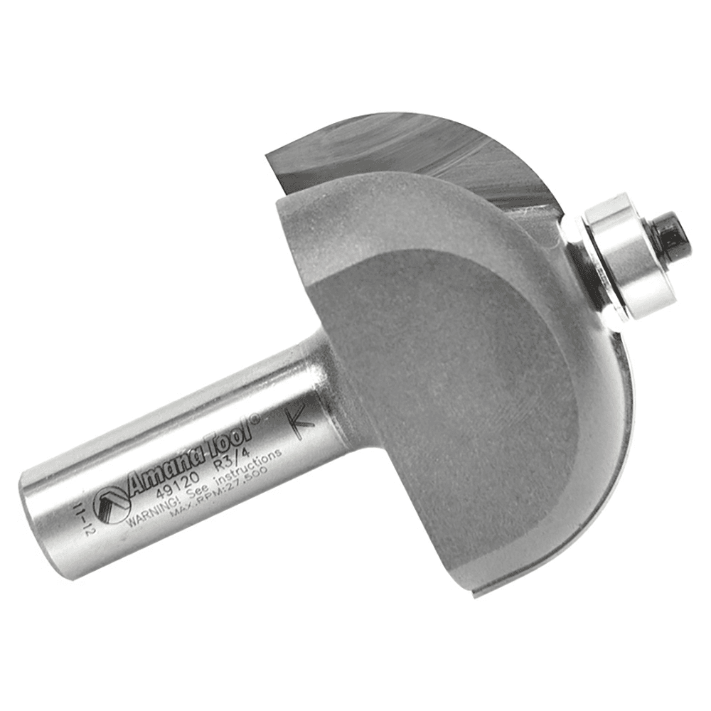 2" x 3/4" Radius Cove Router Bit, 2-Flute, 1/2" Shank - Alt Image 1