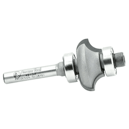 1-1/8" x 1/4" Radius Matching Corner Round/Cove Router Bit with Double Ball Bearing, 2-Flute, 1/4" Shank - Alt Image 1