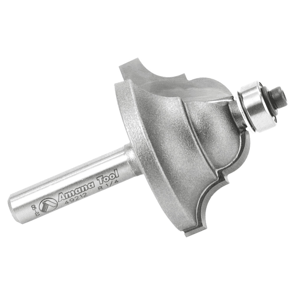 1-3/8" Dia x 7/8" Carbide Tipped Double Roman Ogee Bit, 1/4" Radius, 1/4" Shank Alt 2 - Image