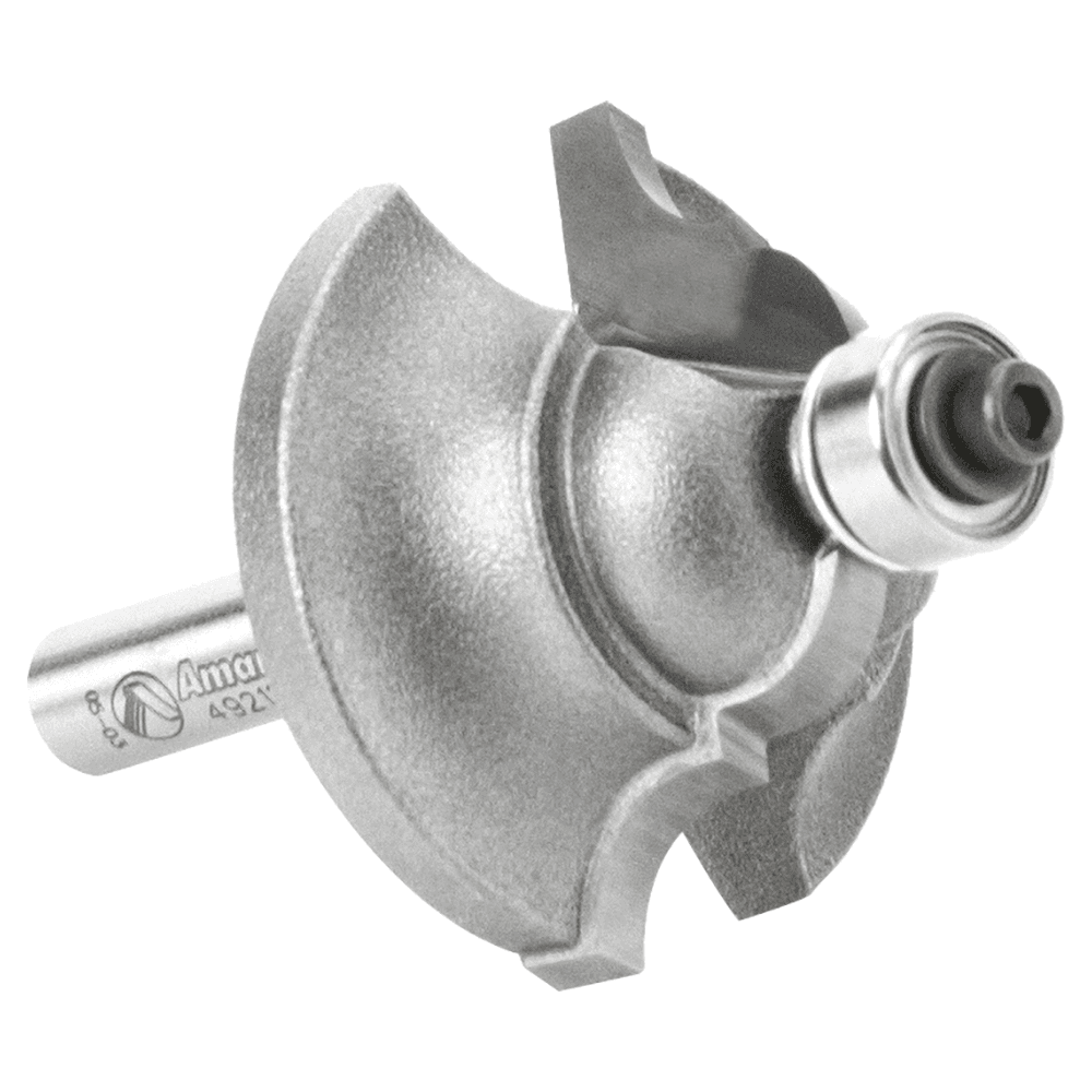 1-3/8" Dia x 7/8" Carbide Tipped Double Roman Ogee Bit, 1/4" Radius, 1/4" Shank Alt 3 - Image