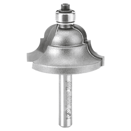 1-3/8" Dia x 7/8" Carbide Tipped Double Roman Ogee Bit, 1/4" Radius, 1/4" Shank Main - Image