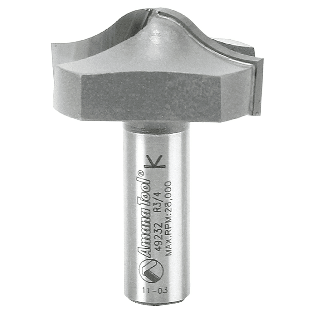 1-5/8" x 3/8" Radius Plunge Raised Ogee Router Bit, 2-Flute, 1/2" Shank - Main Image