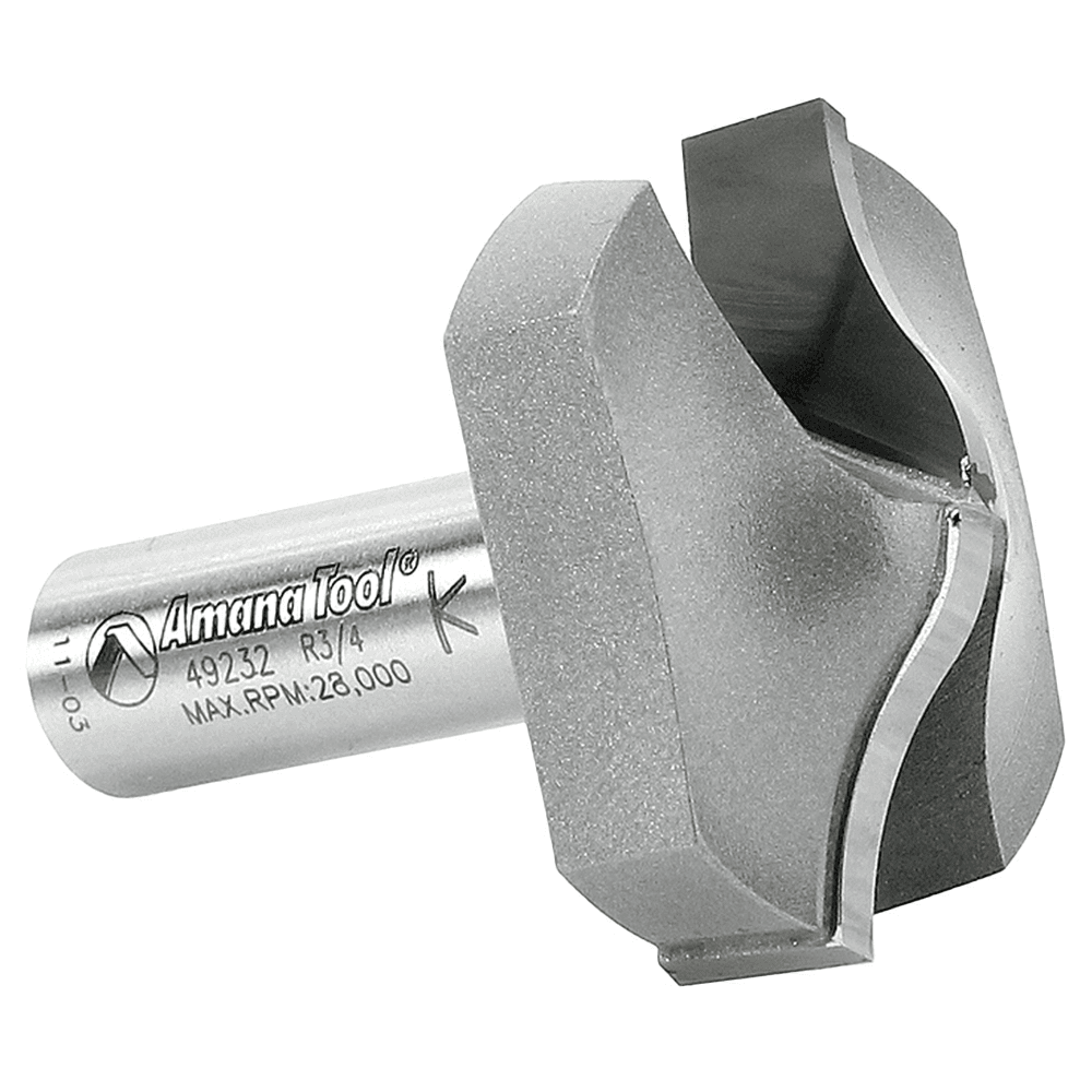 1-5/8" x 3/8" Radius Plunge Raised Ogee Router Bit, 2-Flute, 1/2" Shank - Alt Image 2