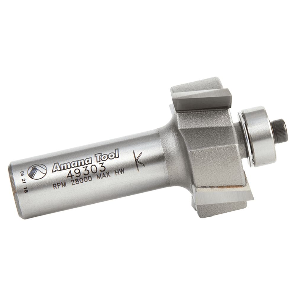 1-1/4" Dia x 1/2" Multi-Rabbet Four Different Rabbet Bit, 1/2" Shank, 4 Flute, Up-Shear Alt 2 - Image