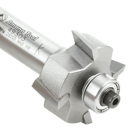 1-1/4" Dia x 1/2" Multi-Rabbet Four Different Rabbet Bit, 1/2" Shank, 4 Flute, Up-Shear Alt 4 - Image