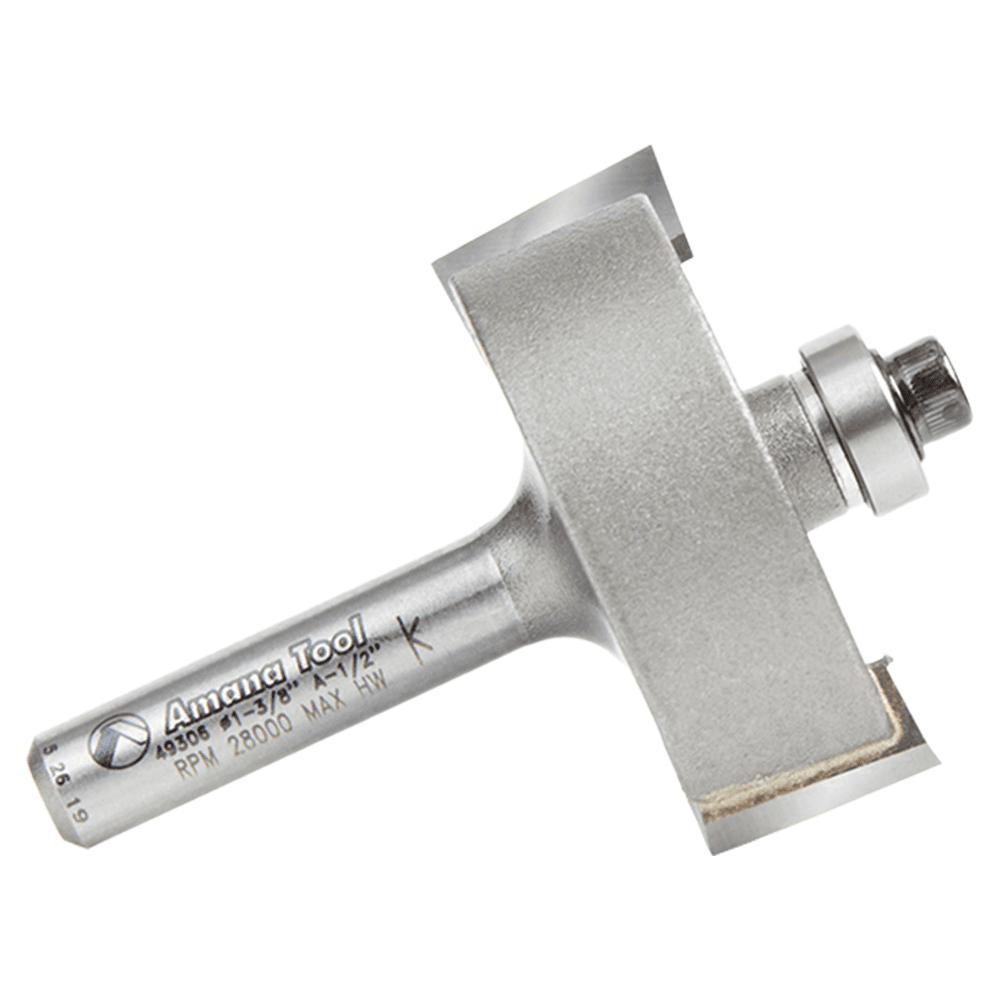 1/2" Depth x 1-3/8" Dia x 1/2" Rabbeting Bit, 1/4" Shank Alt 2 - Image