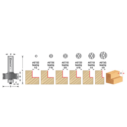 1-3/8" x 2" Multi-Rabbet Bit, 2-Flute, 1/4" Shank - Alt Image 3