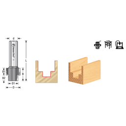3/4" Dia x 5/8" Stepped Rabbet Bit, 1/4" Shank Alt 1 - Image