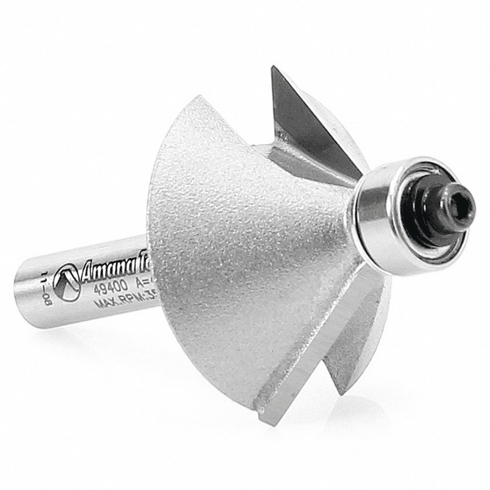 1-1/4" x 2" Chamfer Router Bit, 2-Flute, 1/4" Shank - Alt Image 2