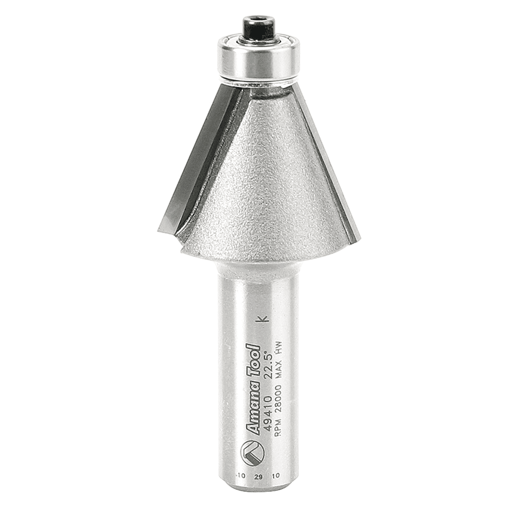 1-1/4" x 2-7/8" Chamfer Router Bit, 2-Flute, 1/2" Shank - Main Image