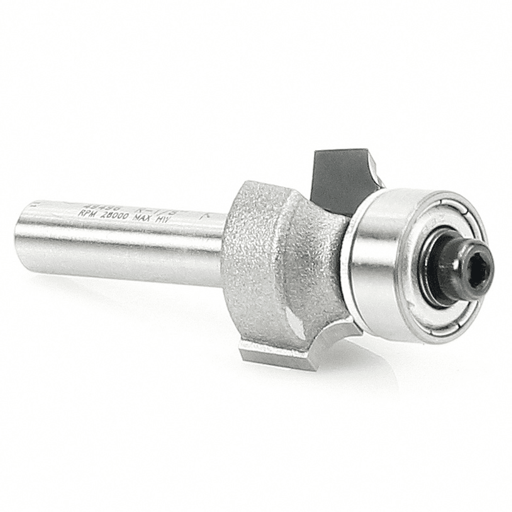 2" x 1/8" Radius Corner Rounding Bit with Ball Bearing Guide, 2-Flute, 1/4" Shank - Alt Image 2