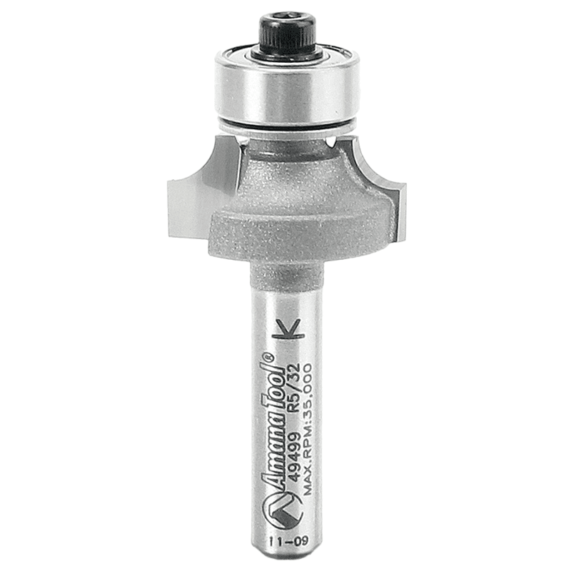 13/16" x 5/32" Radius Corner Round Router Bit, 2-Flute, 1/4" Shank - Main Image