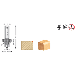 7/8" Dia x 1/2" Carbide Tipped Corner Round Bit, 3/16" Radius, 1/2" Shank Alt 1 - Image