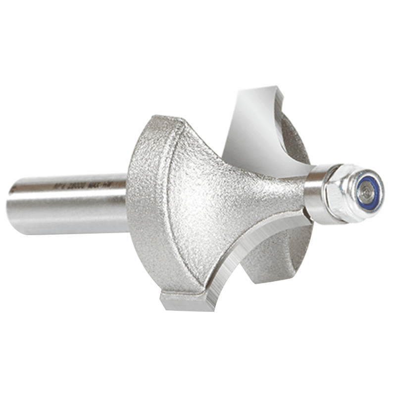 1" x 3/8" Radius Corner Round Router Bit with Lower Ball Bearing, 2-Flute, 1/4" Shank - Alt Image 2